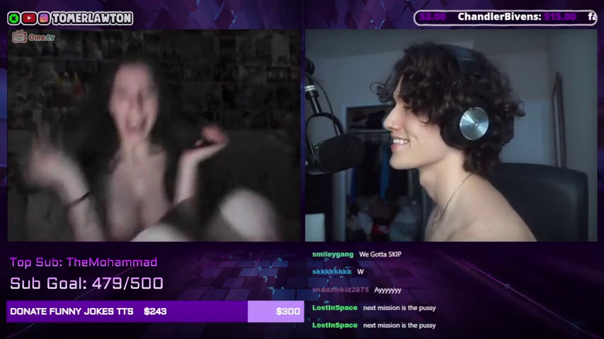 showing off tits omegle
