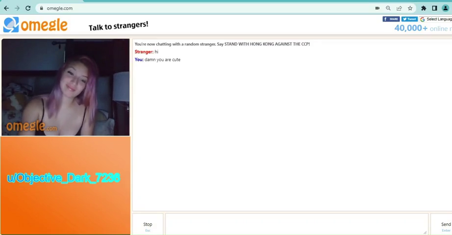 Omegle gorgeous slut (Part 1)