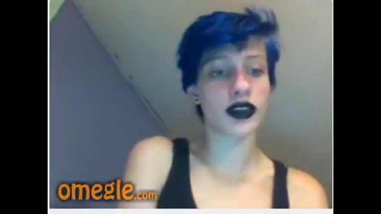 blue hair titties