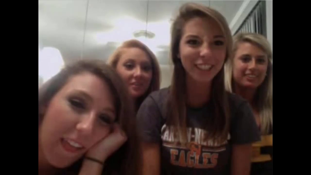 Group of Girls Show Their Feet on Webcam