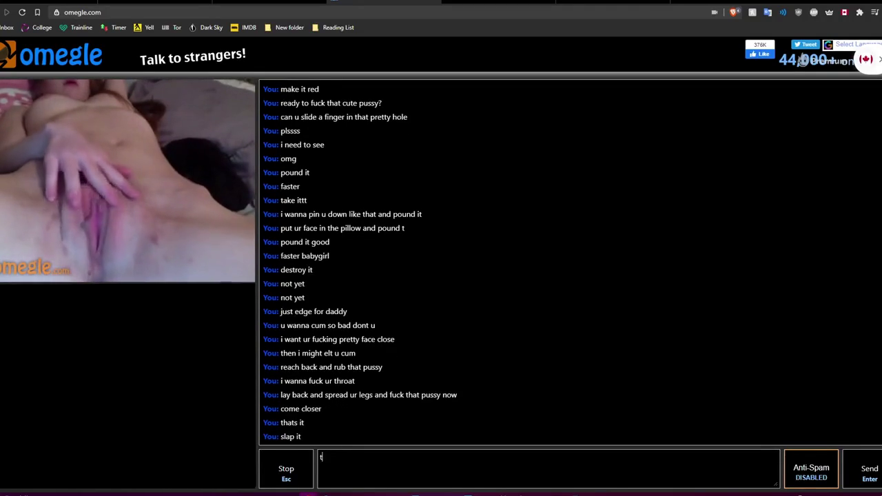 Omegle, dirty talking slut