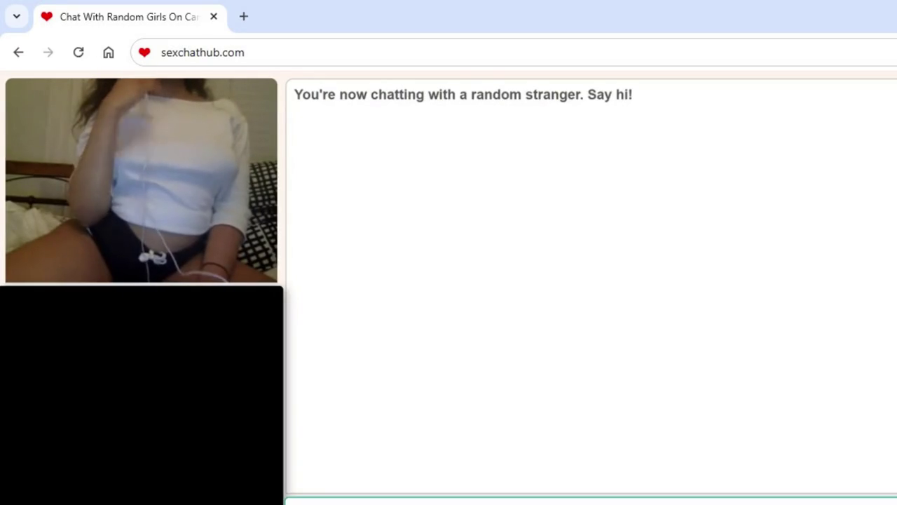 Hot black busty chick on random chat