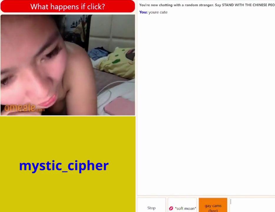 Slutty girl on Omegle