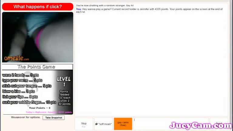 Omegle Pink Pussy point game 57 - Jucycam