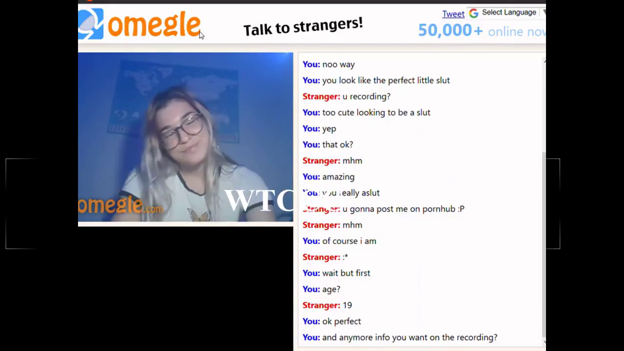 Omegle slut begging for dick