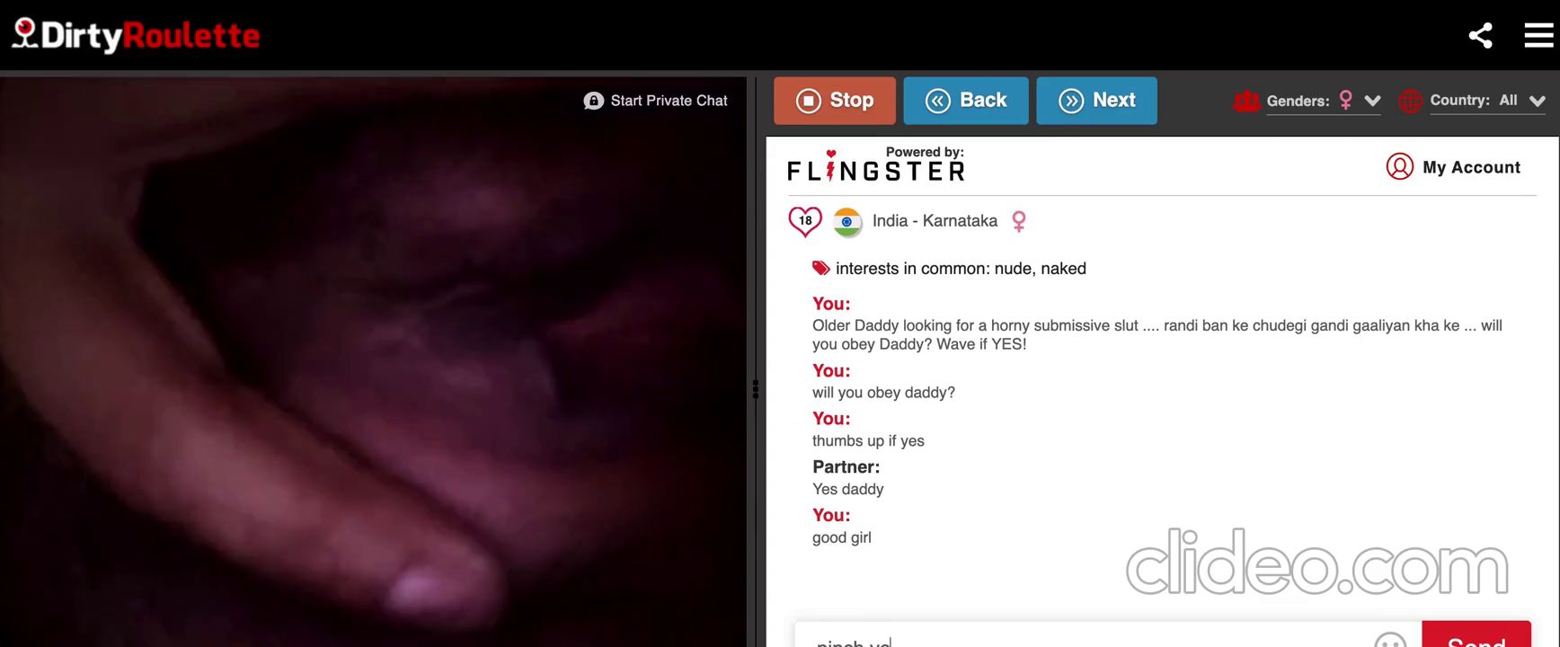 DirtyRoulette horny desi Indian slut dirtytalk