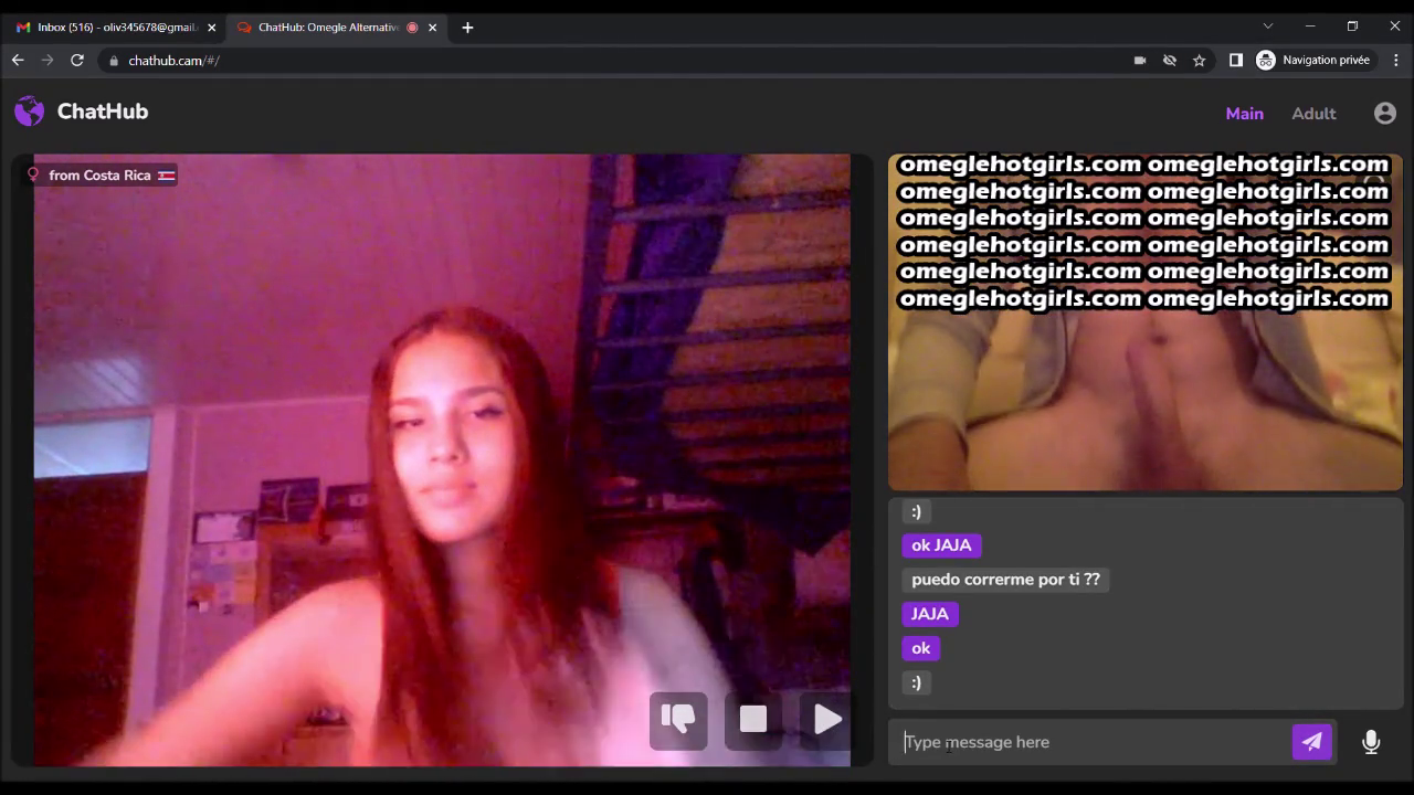 Omegle Costa Rican teen amazing body
