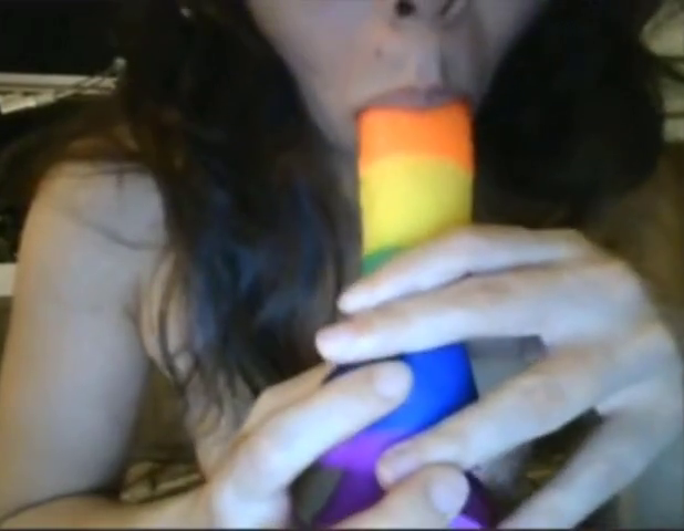 [Omegle/Sound🔊] Intense Moaning /w RainbowDildo