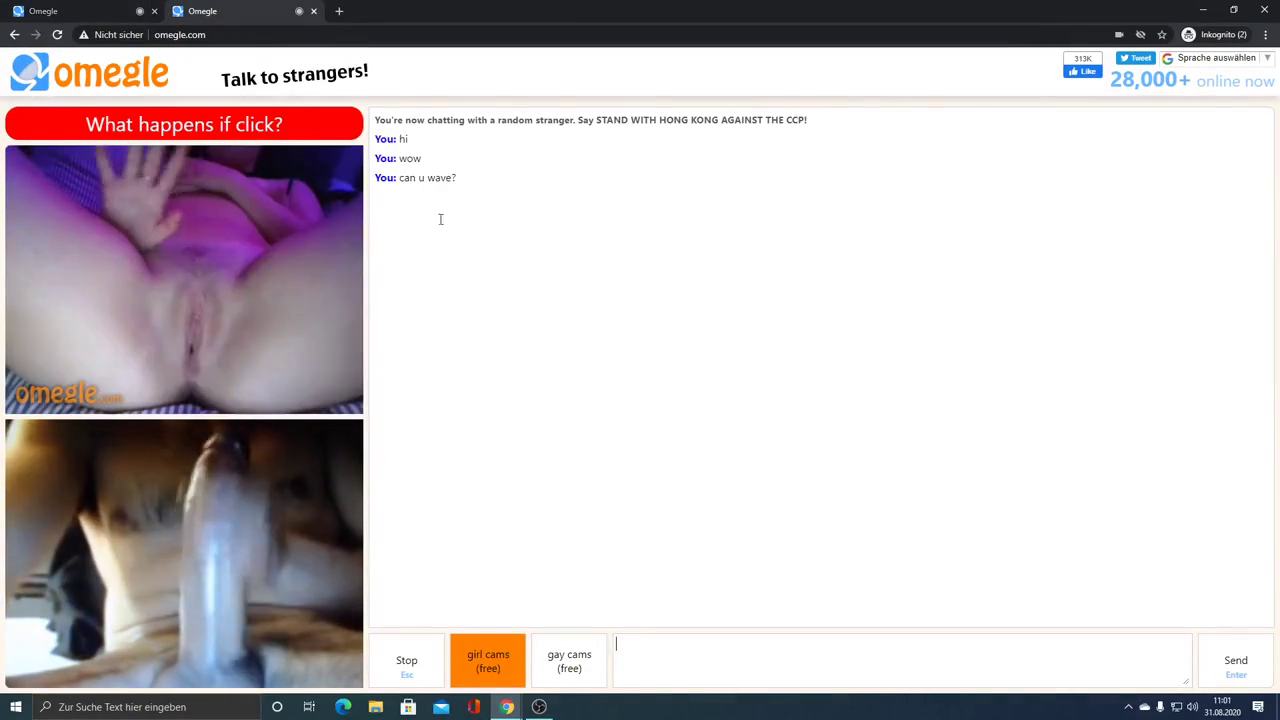 [Omegle] Huge Dick & Cum 4 Teen /w Athletic Butt